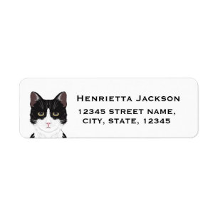 Cat return address labels - customisable