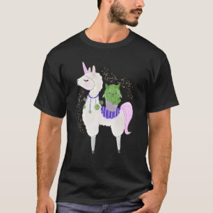 Cat Rides Llamacorn Shirt Cactus Kids Girls Women