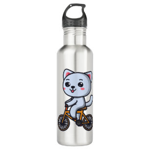 Cat Riding Bicycle Cat design gifts for women 710 Ml Water Bottle