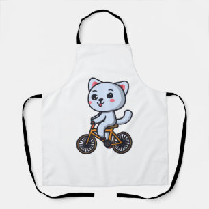 Cat Riding Bicycle Cat design gifts for women Apron
