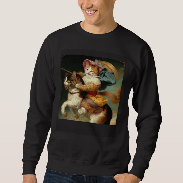 Cat Riding Candy Sweatshirt (Front)