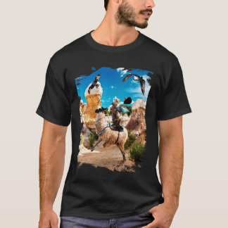 Cat Riding Llama T-Shirt