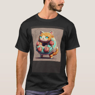 Cat Robot Donut T-Shirt