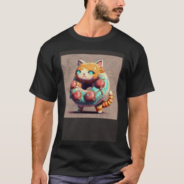 Cat Robot Doughnut T-Shirt (Front)
