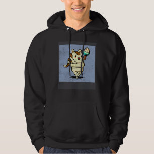 Cat Robot Ice Cream Hoodie