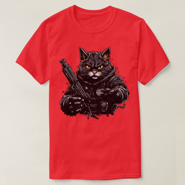 Cat Roboter 1 T-Shirt (Design Front)