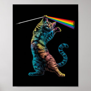Cat Rock Music Concert Band Rock Cat Poster