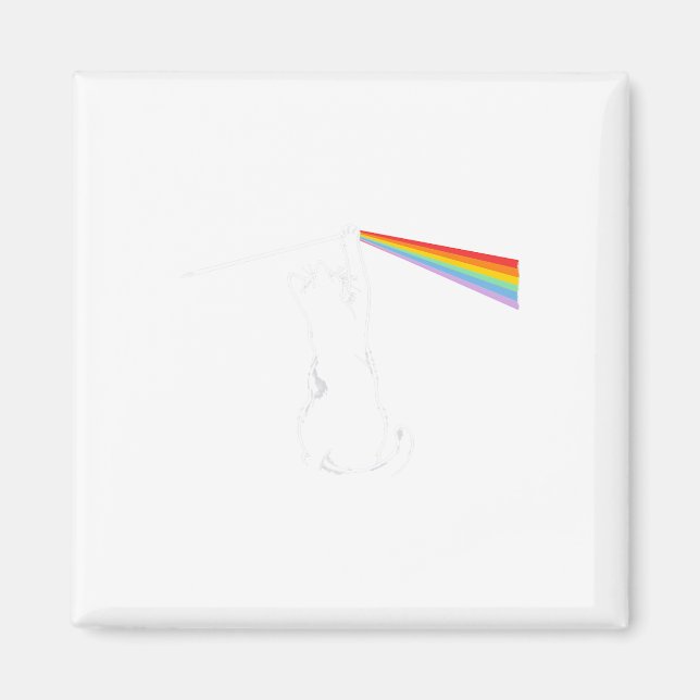 Cat Rock Music Funny Cat Colours  Magnet (Front)