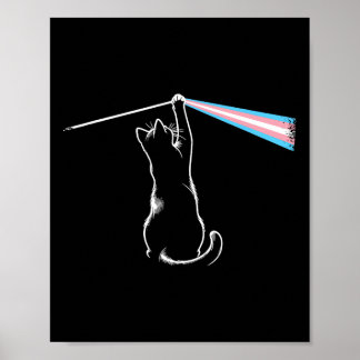 Cat Rock Music Trans Pride Lgbt Transgender Cat Lo Poster