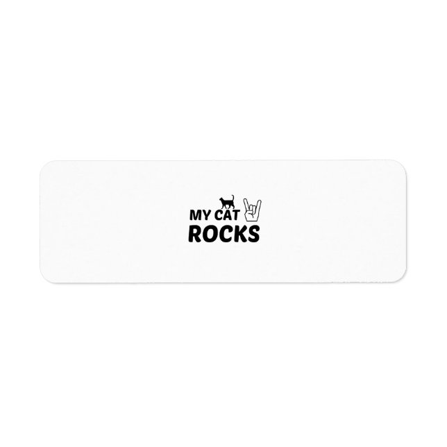 CAT ROCKS RETURN ADDRESS LABEL (Front)