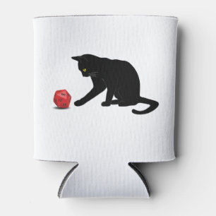 Cat Rolling Dice RPG Role Playing Games Can Cooler