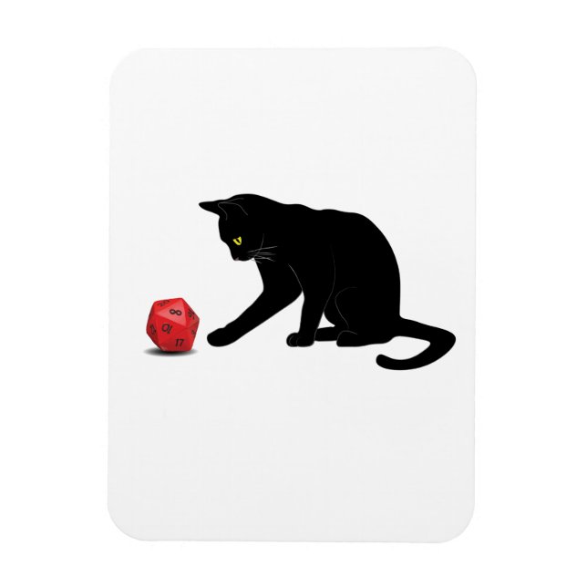 Cat Rolling Dice RPG Role Playing Games Gaming Lov Magnet (Vertical)