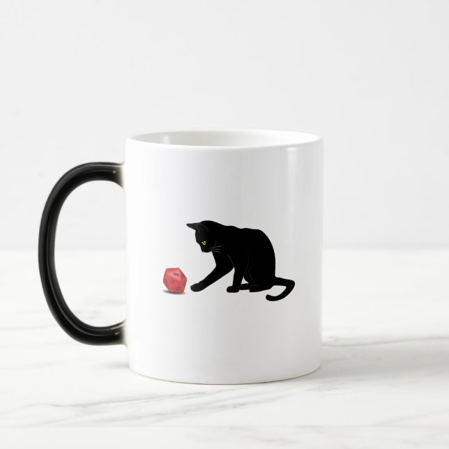 Cat Rolling Dice RPG Role Playing Games Magic Mug (Left)