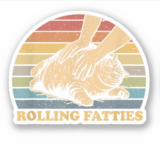 Cat Rolling Fatties Funny (Front)