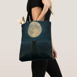 Cat rooftop tote bag