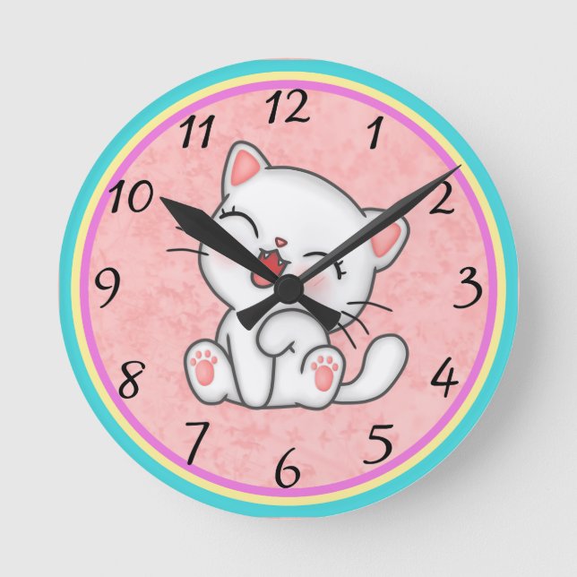 Cat Round Clock (Front)