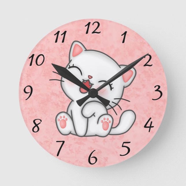 Cat Round Clock (Front)