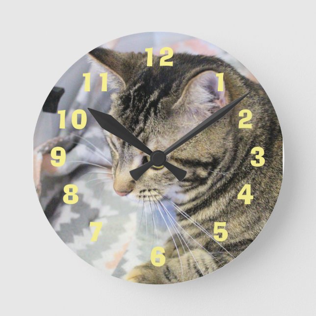 Cat Round Clock (Front)