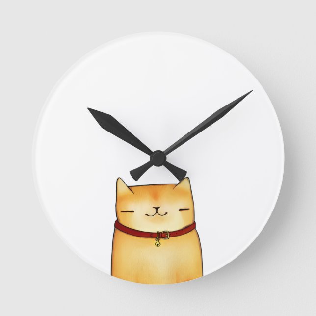 Cat Round Clock (Front)