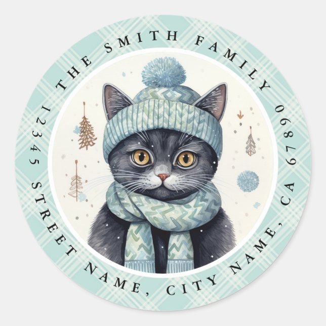 Cat Round Stickers (Front)