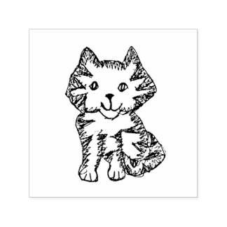 Cat Rubber Stamp
