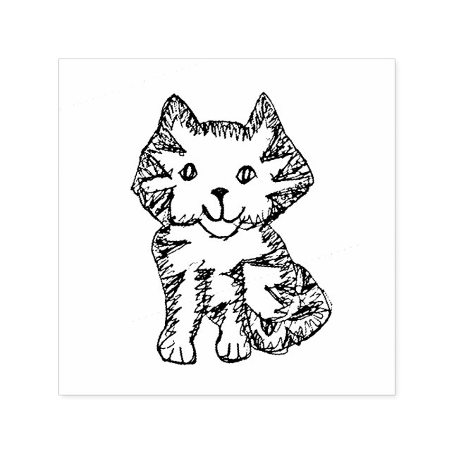 Cat Rubber Stamp (Design)