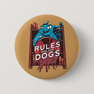 Cat Rule 6 Cm Round Badge