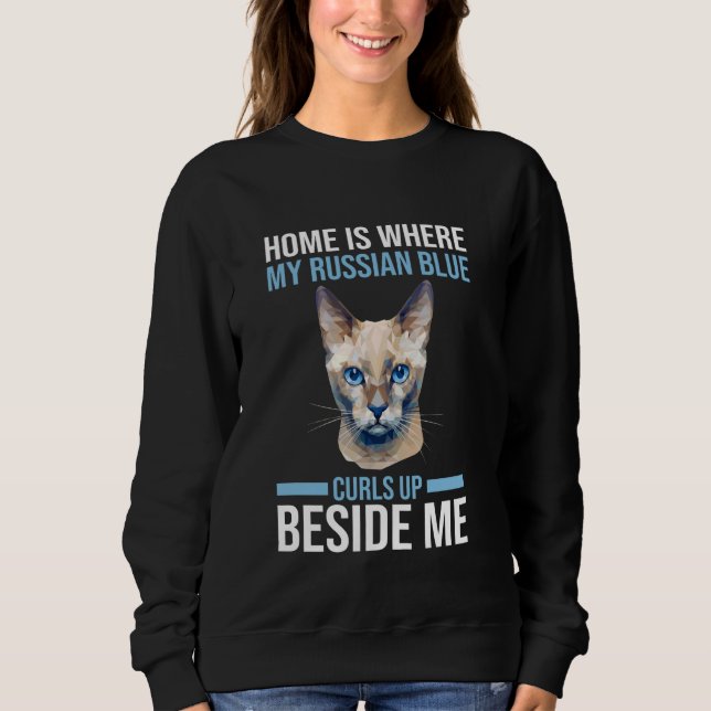 Cat Russian Blue Sweatshirt (Front)