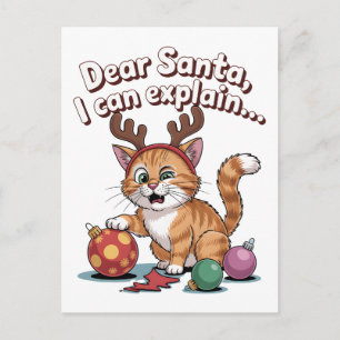 Cat’s Christmas Plan Postcard