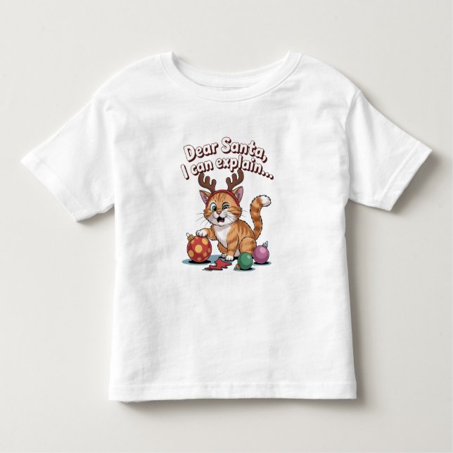 Cat’s Christmas Plan Toddler T-Shirt (Front)