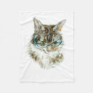 Cat’s Eye Maine Coon Cat Fleece Blanket, Small Blanket