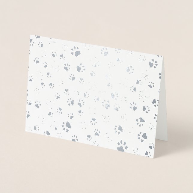Cat’s Paws Repeated Pattern Foil Card (Front)