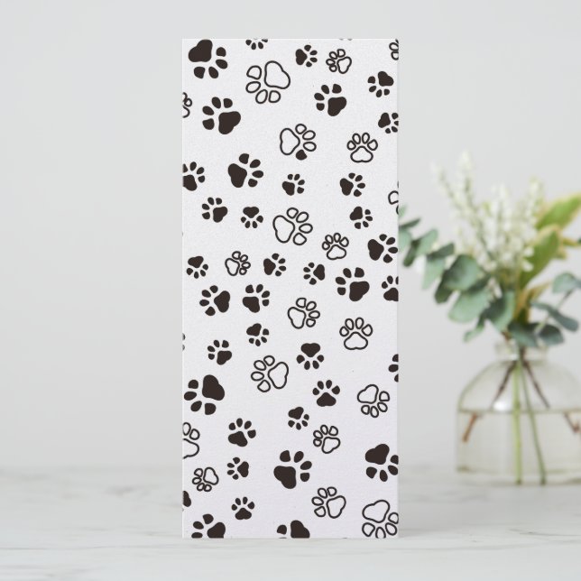 Cat’s Paws Repeated Pattern Holiday Card (Standing Front)