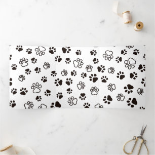 Cat’s Paws Repeated Pattern Tri-Fold Card