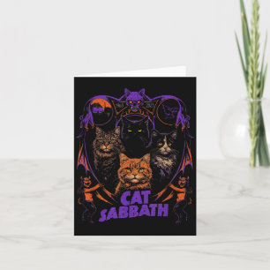 Cat Sabbath Feline Heavy Rock Band Parody Card
