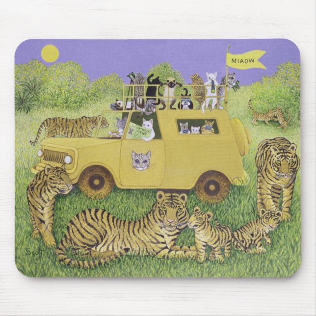 Cat Safari Mouse Pad (Front)
