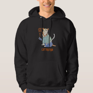 Cat Samurai Catmurai Japanese Warrior Cats with K Hoodie