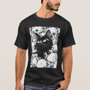 Cat Satanic Occult Cat Goth Grunge Punk Alt Aesthe T-Shirt