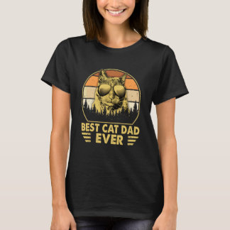 Cat Saying Cool Best Cat Dad Ever T-Shirt