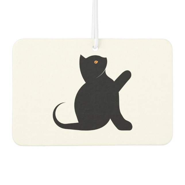 Cat Saying Hello Car Air Freshener (Front)