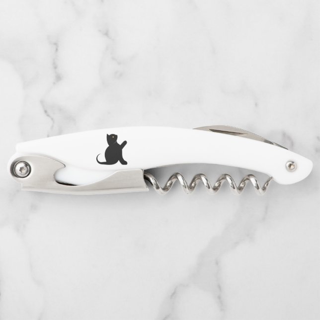 Cat Saying Hello Corkscrew (Front)