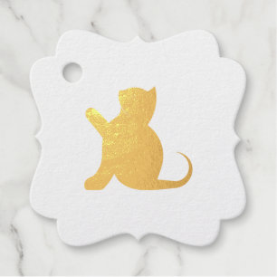 Cat Saying Hello Favour Tags