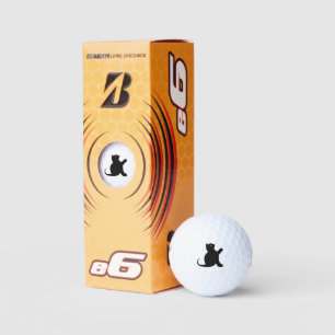 Cat Saying Hello Golf Balls