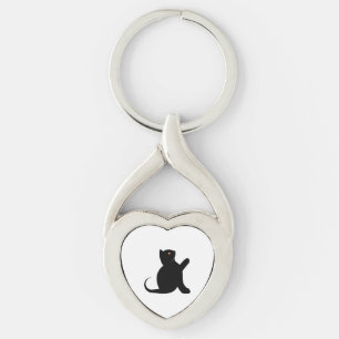 Cat Saying Hello Key Ring