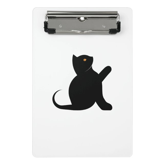 Cat Saying Hello Mini Clipboard (Front)