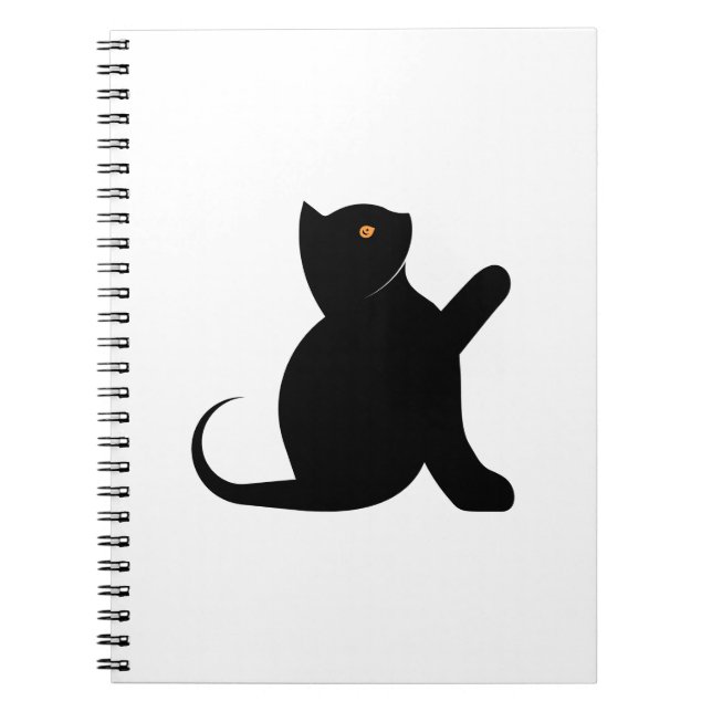 Cat Saying Hello Notebook (Front)