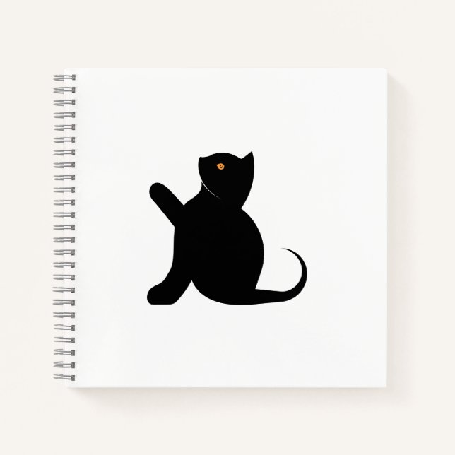 Cat Saying Hello Notebook (Front)