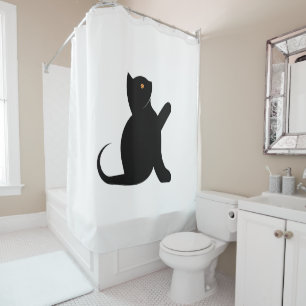 Cat Saying Hello Shower Curtain