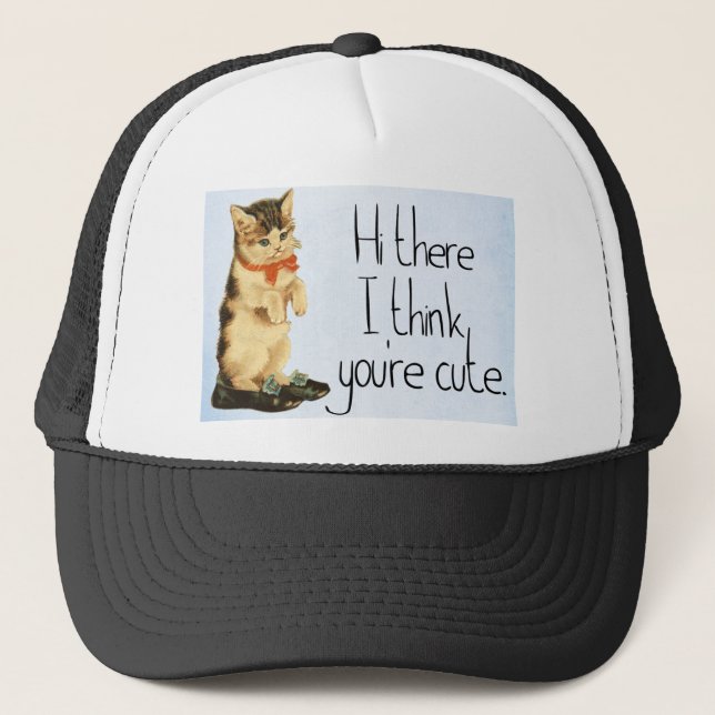 Cat Saying Trucker Hat (Front)