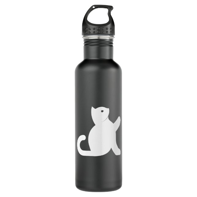 Cat Says Hello 710 Ml Water Bottle (Front)